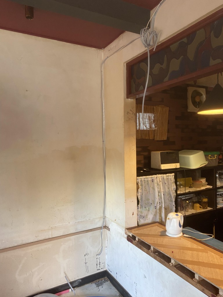 ユニットバス電気配線状況写真