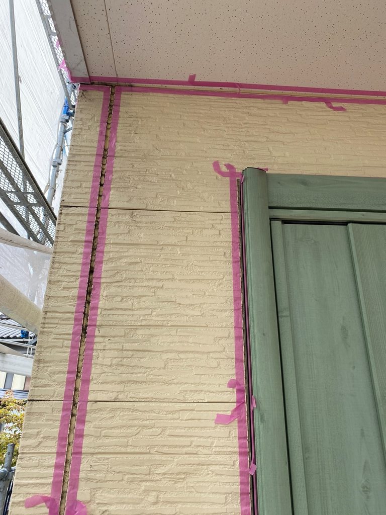 外壁塗装工事中写真