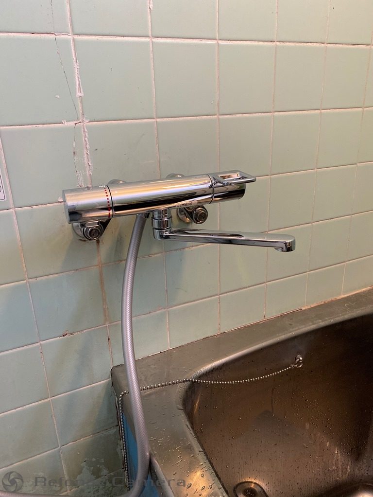 浴室サーモ式シャワー水栓取替え後